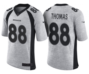 Nike Denver Broncos #88 Demaryius Thomas 2016 Gridiron Gray II Men's NFL Limited Jersey