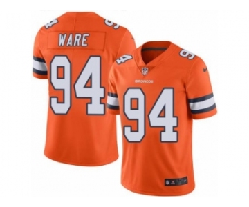 Nike Denver Broncos #94 DeMarcus Ware Orange Men's Stitched NFL Limited Rush Jersey