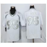 Nike Denver Broncos 95 Derek Wolfe Platinum White Jerseys[Limited]