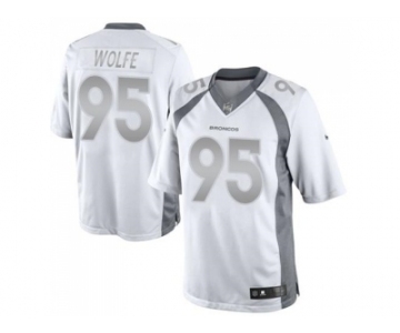 Nike Denver Broncos #95 Derek Wolfe White Men's Stitched NFL Limited Platinum Jersey