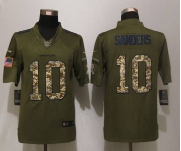 nike nfl jerseys denver broncos #10 sanders army green[nike Limited Salute To Service][sanders]