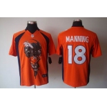 nike nfl jerseys denver broncos #18 manning orange[helmet tri-blend limited]