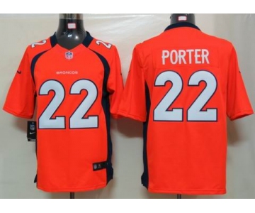 nike nfl jerseys denver broncos #22 porter orange[nike limited]