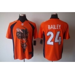 nike nfl jerseys denver broncos #24 bailey orange[helmet tri-blend limited]