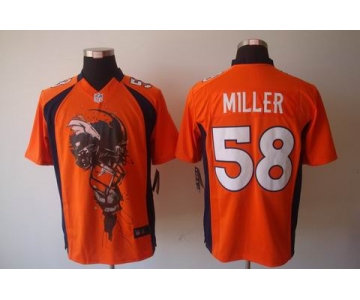 nike nfl jerseys denver broncos #58 miller orange[helmet tri-blend limited]