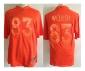 nike nfl jerseys denver broncos #83 wes welker  orange [drenched limited]