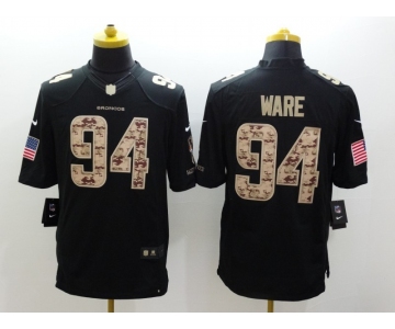 nike nfl jerseys denver broncos #94 ware black[salute to service limited]