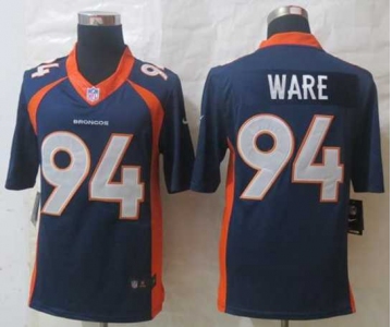 nike nfl jerseys denver broncos #94 ware blue[nike Limited]