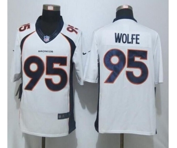 nike nfl jerseys denver broncos #95 wolfe white[nike limited]