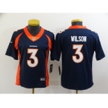 Women Denver Broncos #3 Russell Wilson Navy Vapor Untouchable Limited Stitched Jersey