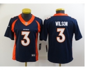 Women Denver Broncos #3 Russell Wilson Navy Vapor Untouchable Limited Stitched Jersey