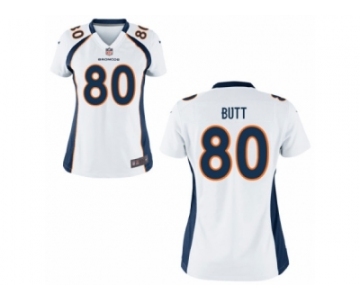 Women Denver Broncos #80 Jake Butt Nike White 2017 Draft Pick Game Jersey