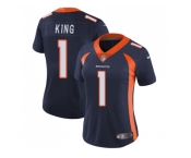 Women Nike Denver Broncos #1 Marquette King Blue Alternate Stitched NFL Vapor Untouchable Limited Jersey