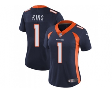 Women Nike Denver Broncos #1 Marquette King Blue Alternate Stitched NFL Vapor Untouchable Limited Jersey