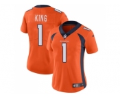 Women Nike Denver Broncos #1 Marquette King Orange Team Color Stitched NFL Vapor Untouchable Limited Jersey