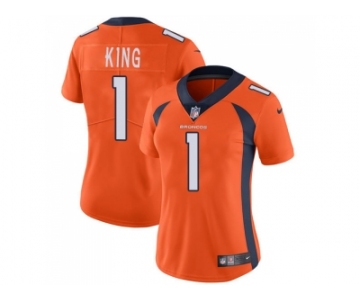 Women Nike Denver Broncos #1 Marquette King Orange Team Color Stitched NFL Vapor Untouchable Limited Jersey