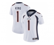 Women Nike Denver Broncos #1 Marquette King White Stitched NFL Vapor Untouchable Limited Jersey