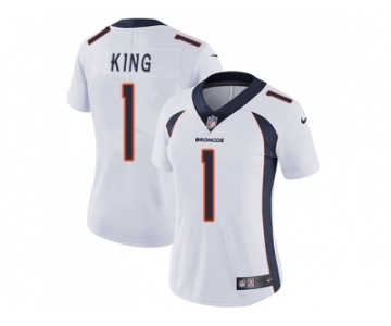 Women Nike Denver Broncos #1 Marquette King White Stitched NFL Vapor Untouchable Limited Jersey