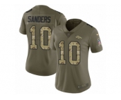 Women Nike Denver Broncos #10 Emmanuel Sanders Limited Olive Camo 2017 Salute to Service NFL Jersey