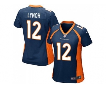 Women Nike Denver Broncos #12 Paxton Lynch Blue Alternate Stitched NFL Jersey[Lynch]