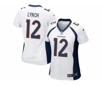 Women Nike Denver Broncos #12 Paxton Lynch White Stitched NFL Jersey[Lynch]