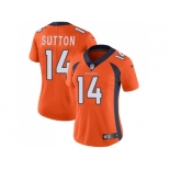 Women Nike Denver Broncos #14 Courtland Sutton Orange Team Color Stitched NFL Vapor Untouchable Limited Jersey