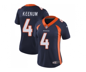 Women Nike Denver Broncos #4 Case Keenum Blue Alternate Stitched NFL Vapor Untouchable Limited Jersey