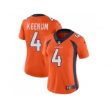 Women Nike Denver Broncos #4 Case Keenum Orange Team Color Stitched NFL Vapor Untouchable Limited Jersey