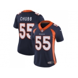 Women Nike Denver Broncos #55 Bradley Chubb Blue Alternate Stitched NFL Vapor Untouchable Limited Jersey