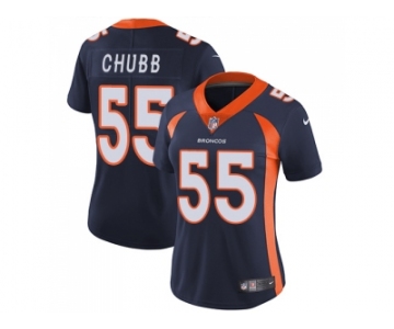 Women Nike Denver Broncos #55 Bradley Chubb Blue Alternate Stitched NFL Vapor Untouchable Limited Jersey