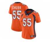 Women Nike Denver Broncos #55 Bradley Chubb Orange Team Color Stitched NFL Vapor Untouchable Limited Jersey