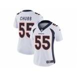 Women Nike Denver Broncos #55 Bradley Chubb White Stitched NFL Vapor Untouchable Limited Jersey