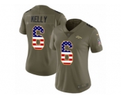 Women Nike Denver Broncos #6 Chad Kelly Limited Olive USA Flag 2017 Salute to Service NFL Jersey