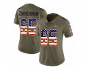 Women Nike Denver Broncos #65 Gary Zimmerman Limited Olive USA Flag 2017 Salute to Service NFL Jersey