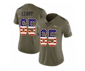 Women Nike Denver Broncos #65 Ronald Leary Limited Olive USA Flag 2017 Salute to Service NFL Jersey