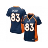 Women Nike Denver Broncos #83 A.J. Derby Game Navy Blue Alternate NFL Jersey