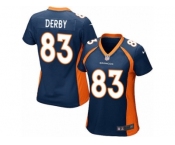 Women Nike Denver Broncos #83 A.J. Derby Game Navy Blue Alternate NFL Jersey