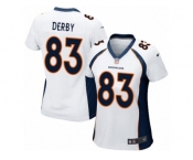 Women Nike Denver Broncos #83 A.J. Derby Game White NFL Jersey