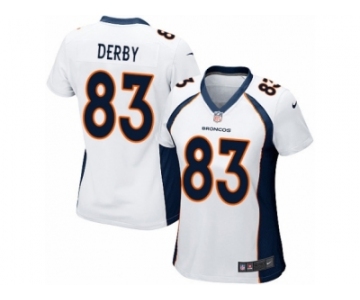 Women Nike Denver Broncos #83 A.J. Derby Game White NFL Jersey