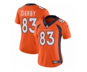 Women Nike Denver Broncos #83 A.J. Derby Orange Team Color Vapor Untouchable Limited Player NFL Jersey