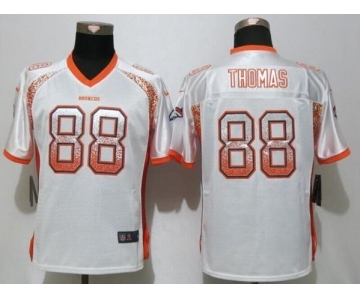 Women Nike Denver Broncos #88 Demaryius Thomas Drift Fashion White Jersey