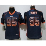 Women Nike Denver Broncos #95 Derek Wolfe Drift Fashion Blue Jersey