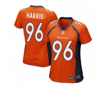 Women Nike Denver Broncos #96 Shelby Harris Game Orange Team Color NFL Jersey