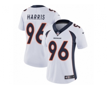 Women Nike Denver Broncos #96 Shelby Harris White Vapor Untouchable Limited Player NFL Jersey