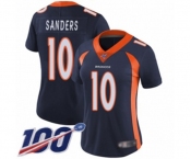 Women's Denver Broncos #10 Emmanuel Sanders Navy Blue Alternate Vapor Untouchable Limited Player 100th Season Football Jersey