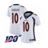 Women's Denver Broncos #10 Emmanuel Sanders White Vapor Untouchable Limited Player 100th Season Football Jersey