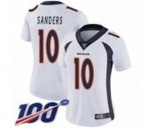 Women's Denver Broncos #10 Emmanuel Sanders White Vapor Untouchable Limited Player 100th Season Football Jersey