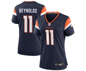 Women's Denver Broncos #11 Josh Reynolds Navy 2024 Stitched Jersey