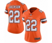 Women's Denver Broncos #22 Kareem Jackson Limited Orange Rush Vapor Untouchable Football Jersey