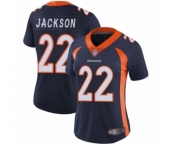 Women's Denver Broncos #22 Kareem Jackson Navy Blue Alternate Vapor Untouchable Limited Player Football Jersey